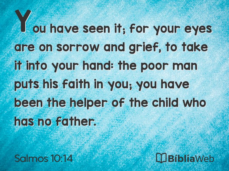 Salmos 10:14 em imagem para compartilhar