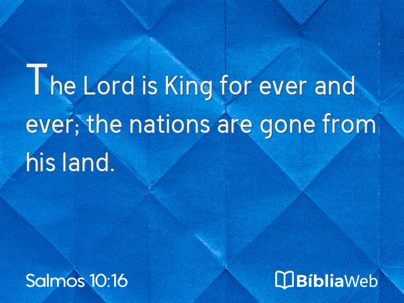 Salmos 10:16 em imagem para compartilhar