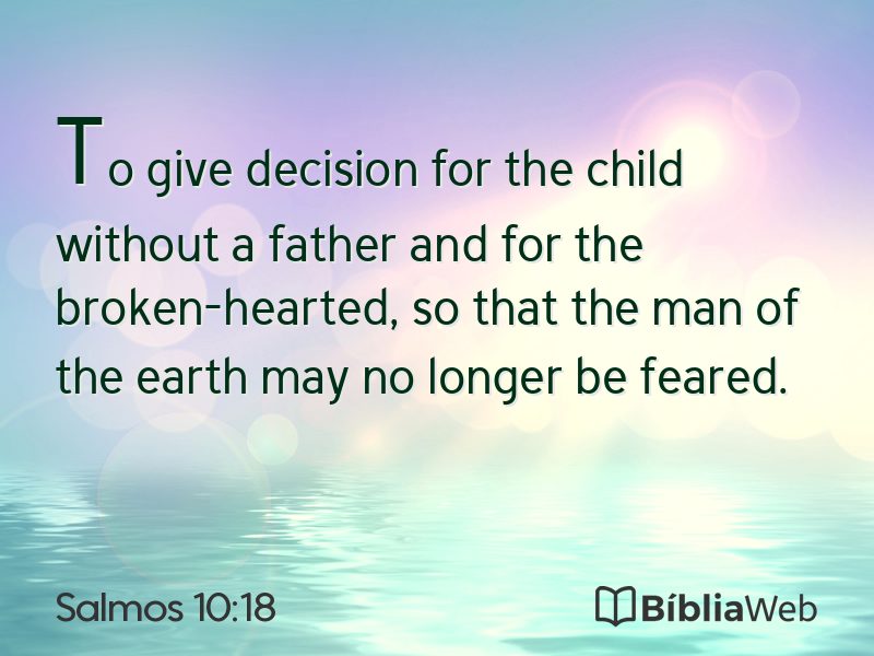 Salmos 10:18 em imagem para compartilhar