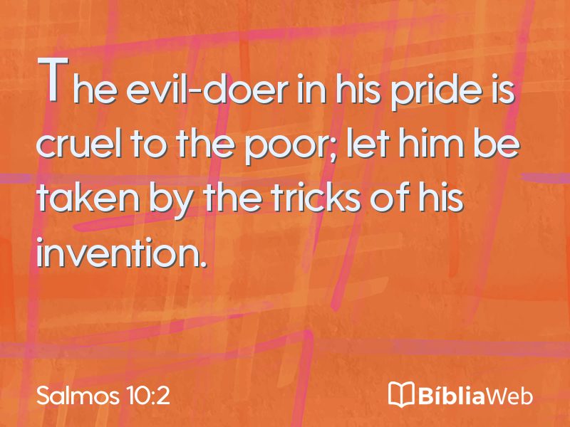 Salmos 10:2 em imagem para compartilhar