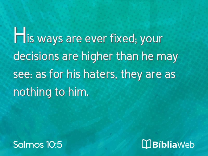 Salmos 10:5 em imagem para compartilhar
