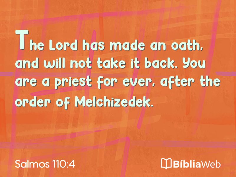 Salmos 110:4 em imagem para compartilhar