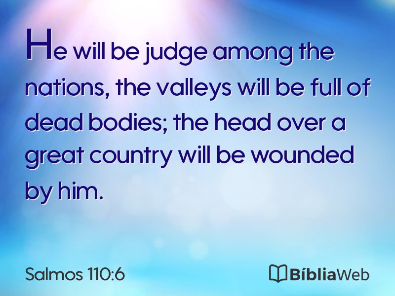 Salmos 110:6 em imagem para compartilhar