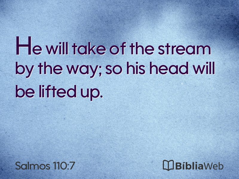 Salmos 110:7 em imagem para compartilhar