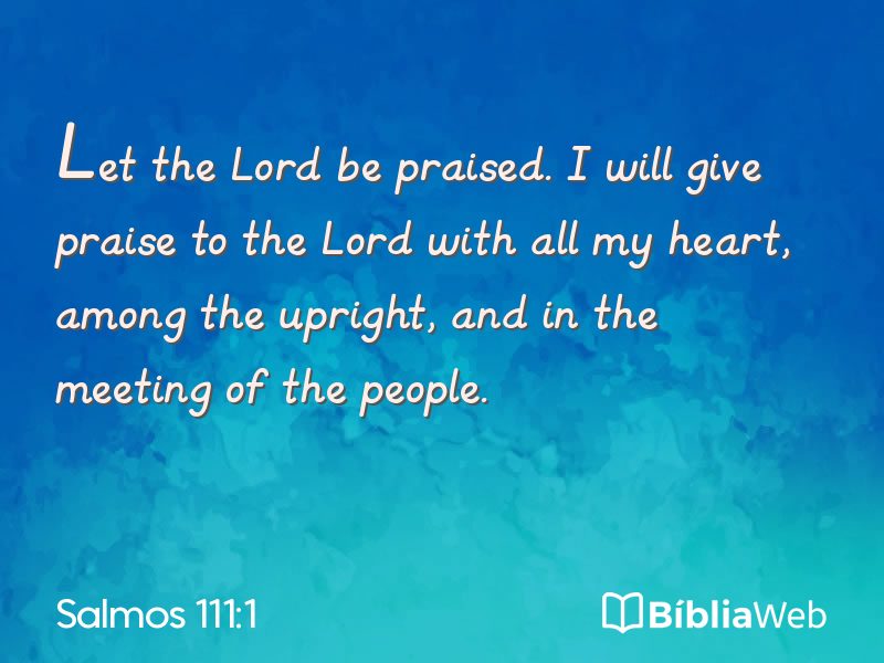 Salmos 111:1 em imagem para compartilhar