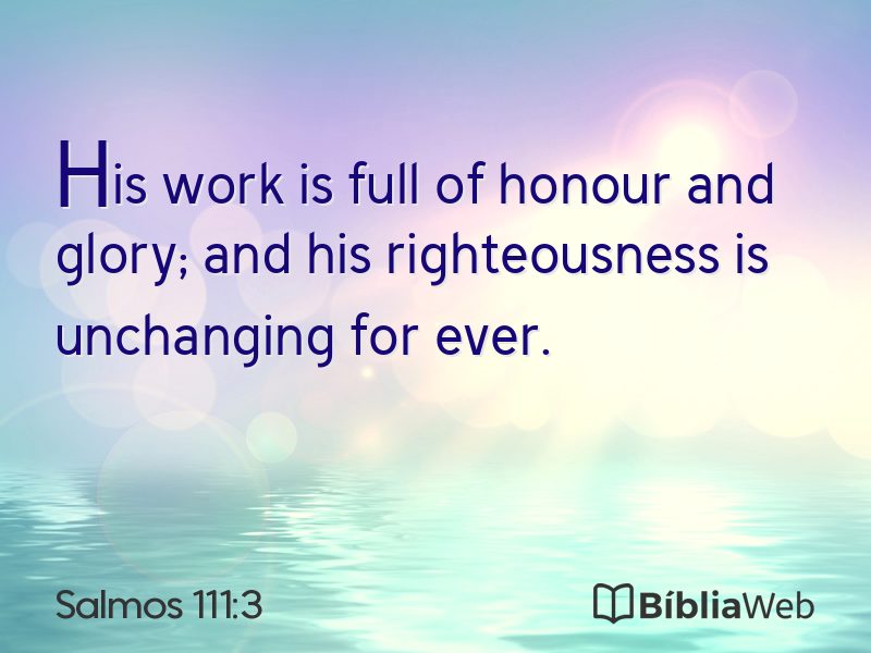 Salmos 111:3 em imagem para compartilhar