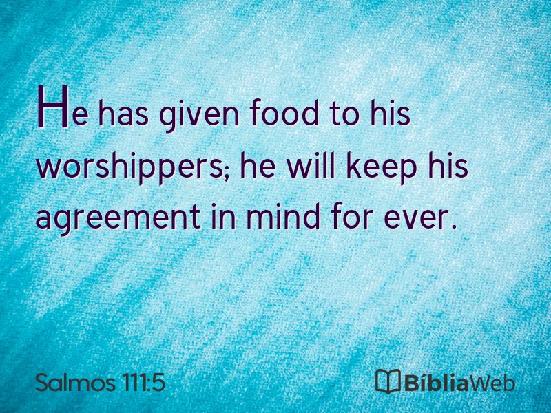 Salmos 111:5 em imagem para compartilhar