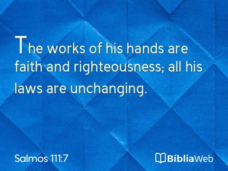 Salmos 111:7 em imagem para compartilhar