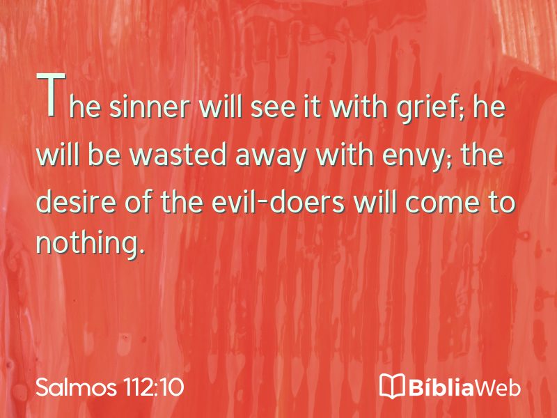 Salmos 112:10 em imagem para compartilhar