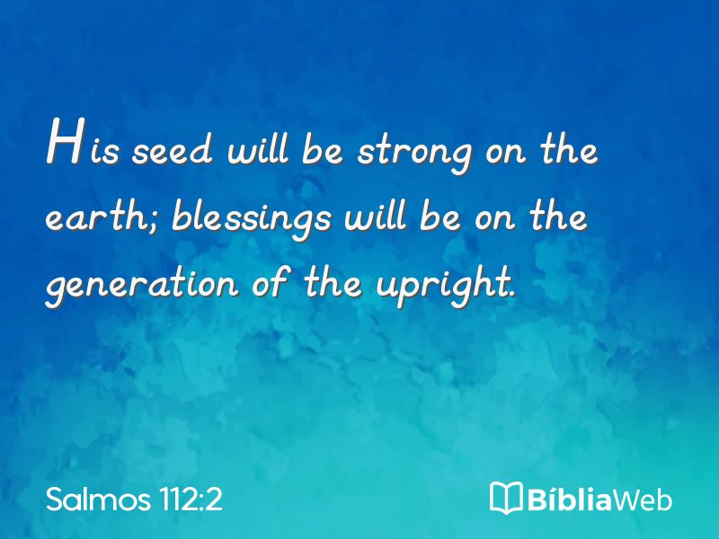 Salmos 112:2 em imagem para compartilhar
