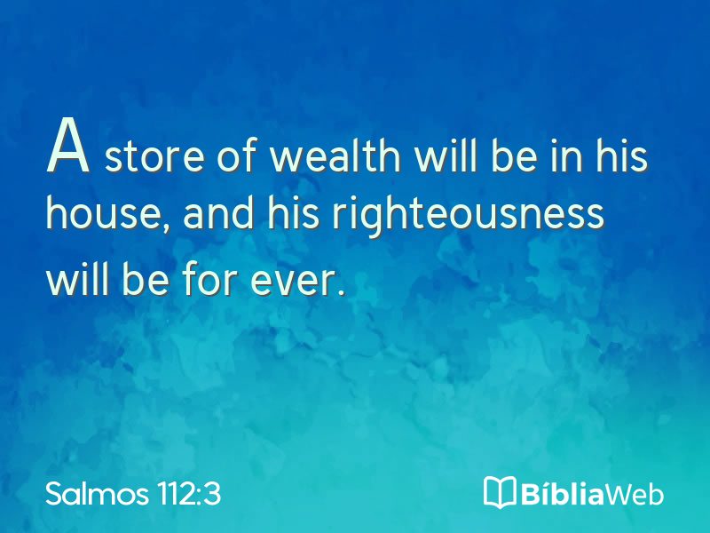 Salmos 112:3 em imagem para compartilhar