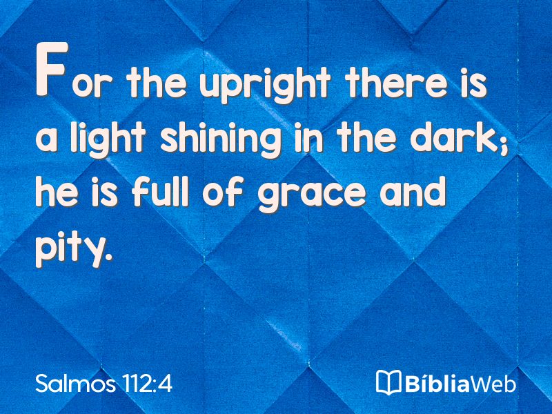 Salmos 112:4 em imagem para compartilhar