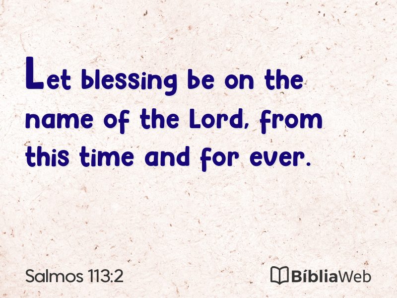 Salmos 113:2 em imagem para compartilhar