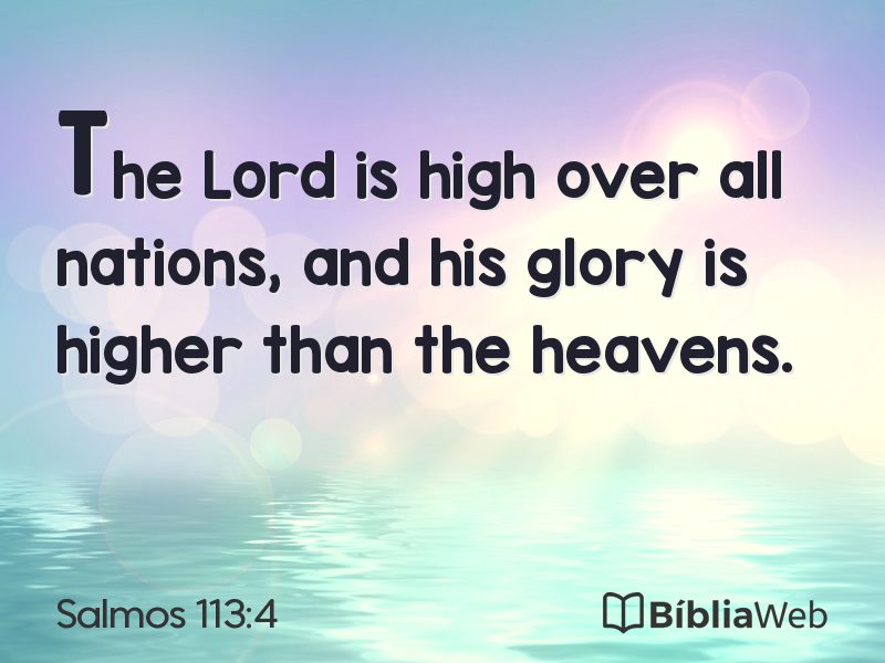 Salmos 113:4 em imagem para compartilhar