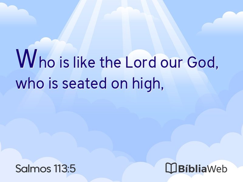Salmos 113:5 em imagem para compartilhar