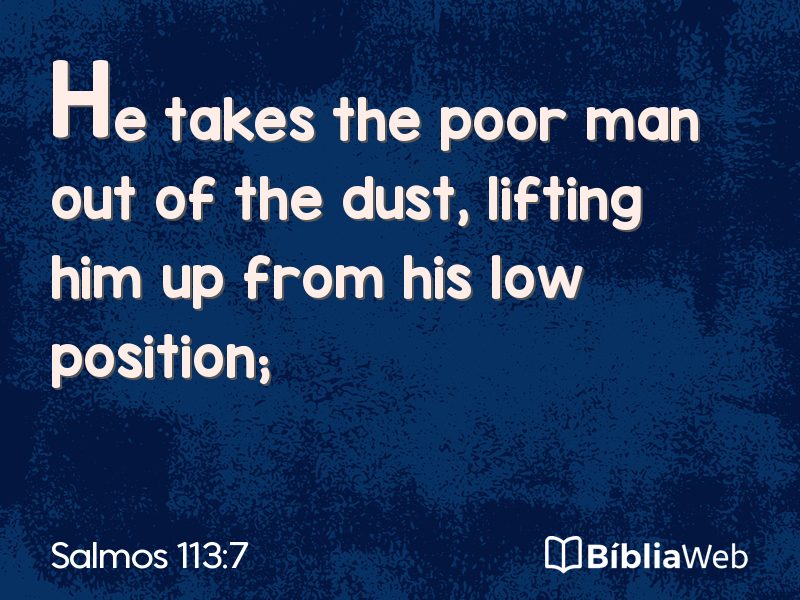 Salmos 113:7 em imagem para compartilhar