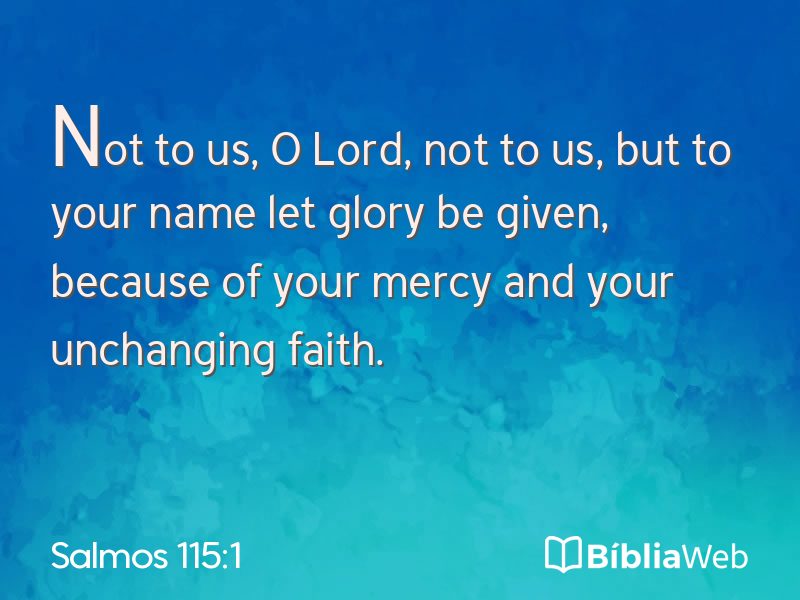Salmos 115:1 em imagem para compartilhar