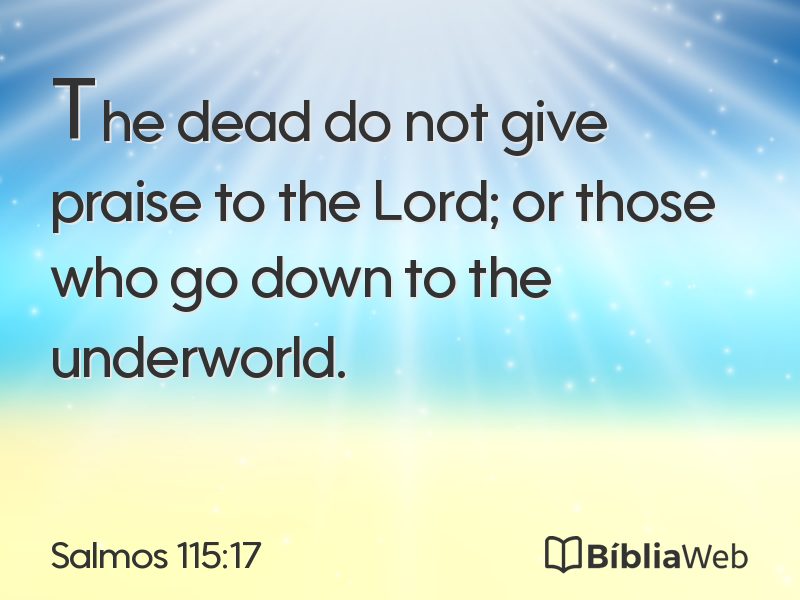 Salmos 115:17 em imagem para compartilhar