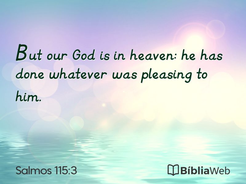 Salmos 115:3 em imagem para compartilhar