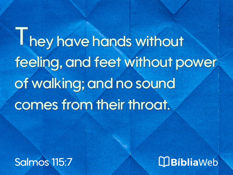 Salmos 115:7 em imagem para compartilhar