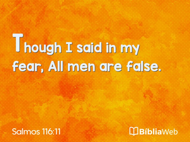 Salmos 116:11 em imagem para compartilhar
