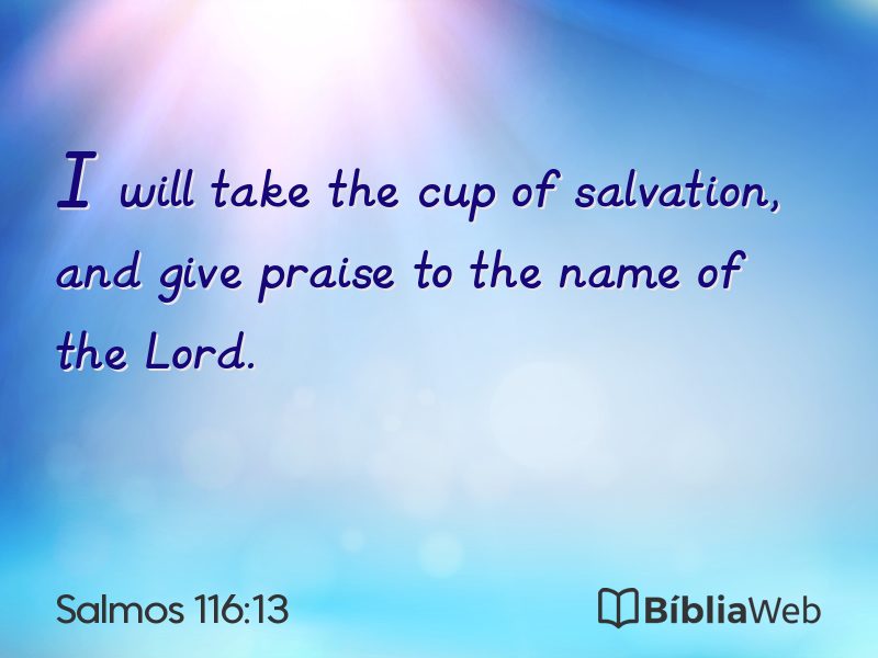 Salmos 116:13 em imagem para compartilhar