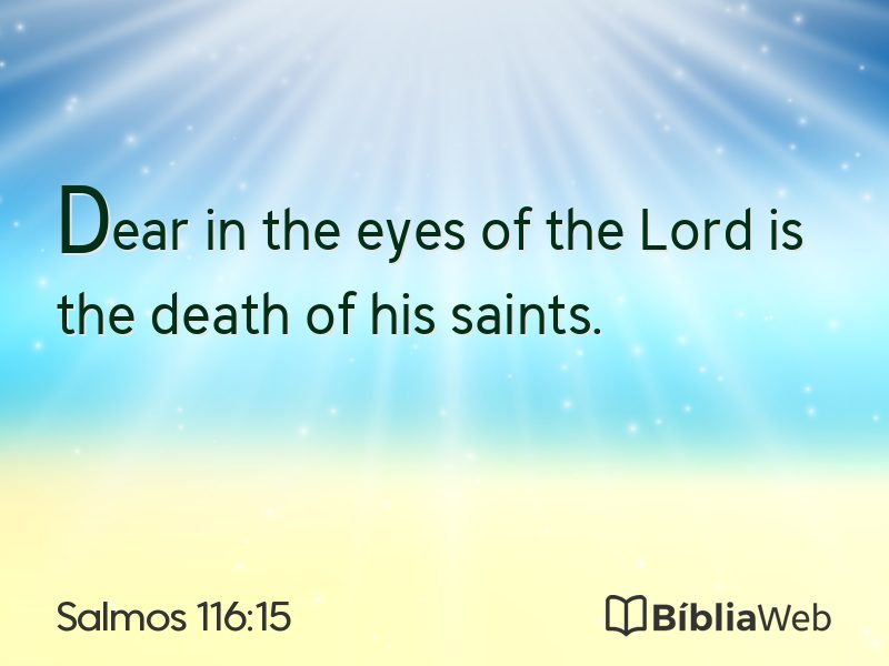 Salmos 116:15 em imagem para compartilhar