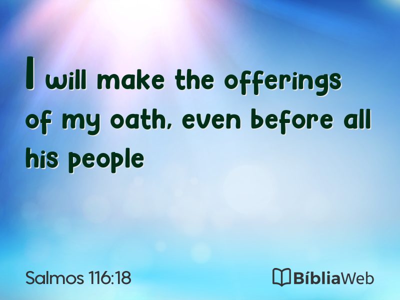 Salmos 116:18 em imagem para compartilhar