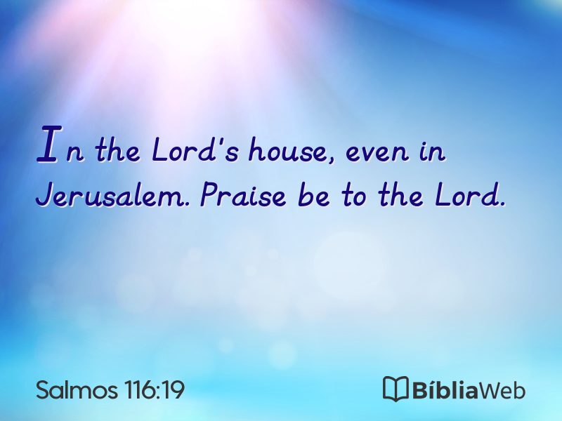 Salmos 116:19 em imagem para compartilhar