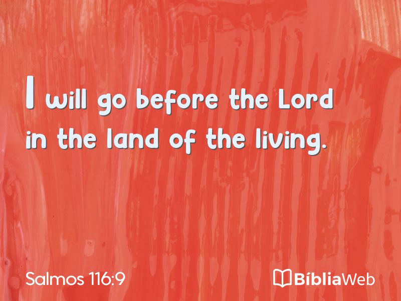 Salmos 116:9 em imagem para compartilhar