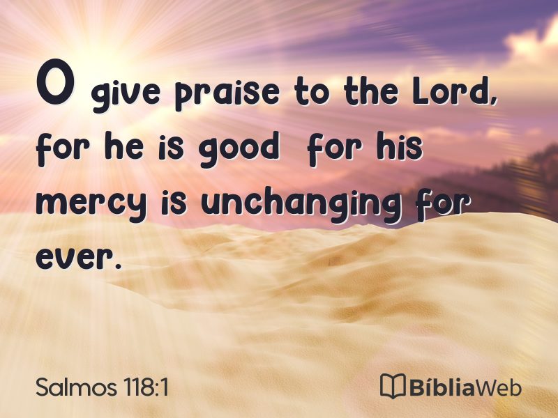 Salmos 118:1 em imagem para compartilhar