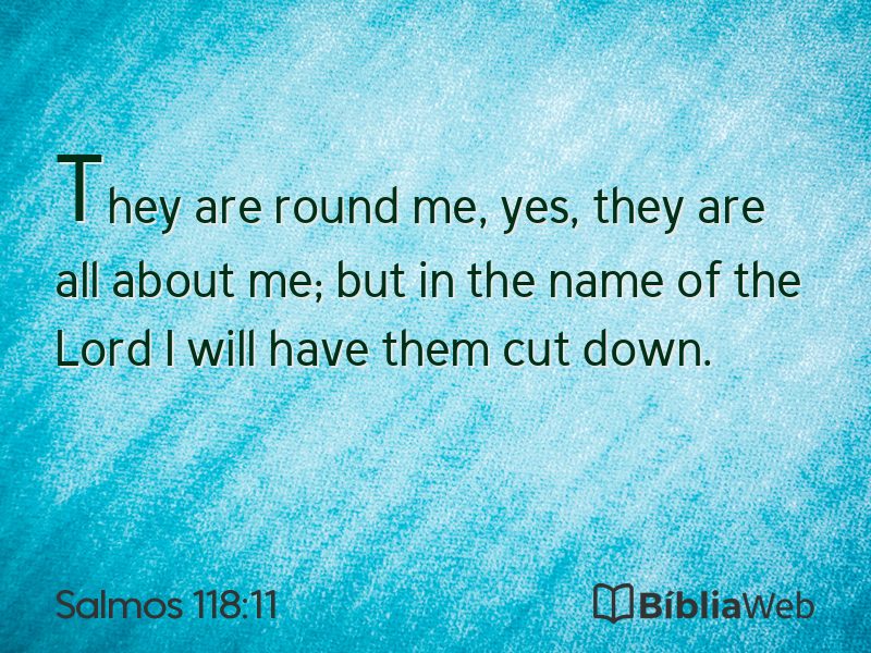Salmos 118:11 em imagem para compartilhar