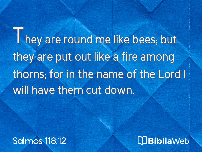 Salmos 118:12 em imagem para compartilhar