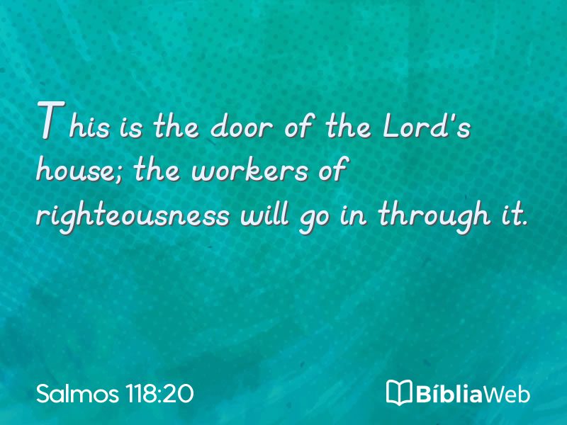 Salmos 118:20 em imagem para compartilhar