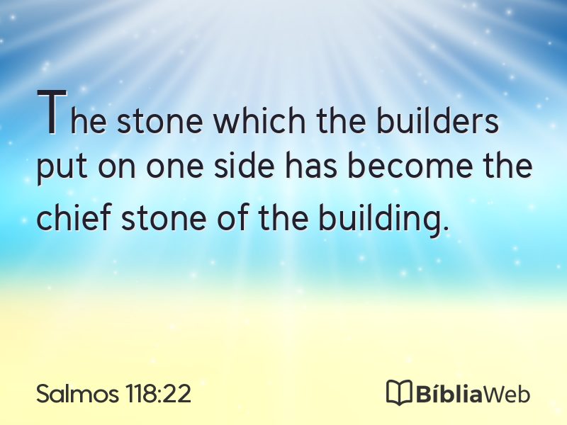 Salmos 118:22 em imagem para compartilhar
