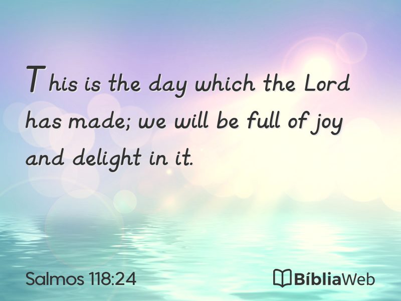 Salmos 118:24 em imagem para compartilhar