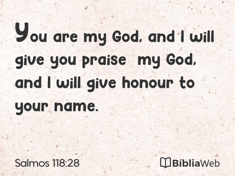 Salmos 118:28 em imagem para compartilhar