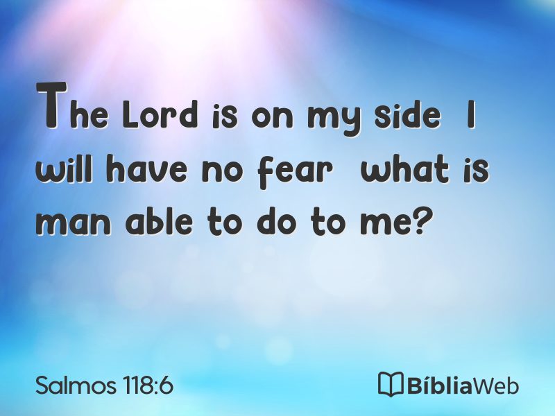 Salmos 118:6 em imagem para compartilhar