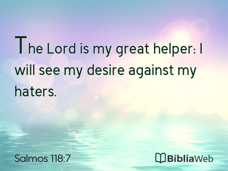 Salmos 118:7 em imagem para compartilhar