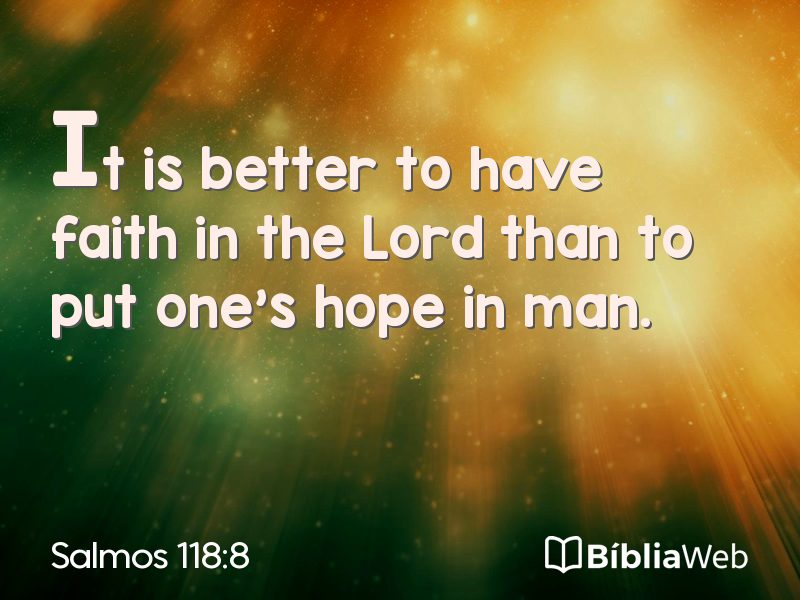 Salmos 118:8 em imagem para compartilhar