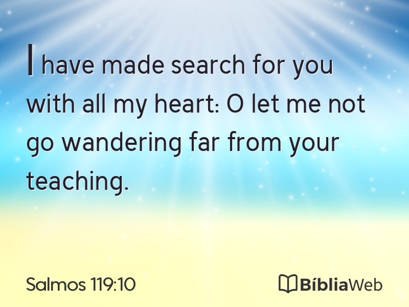 Salmos 119:10 em imagem para compartilhar