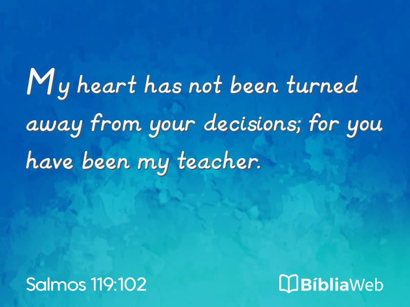 Salmos 119:102 em imagem para compartilhar