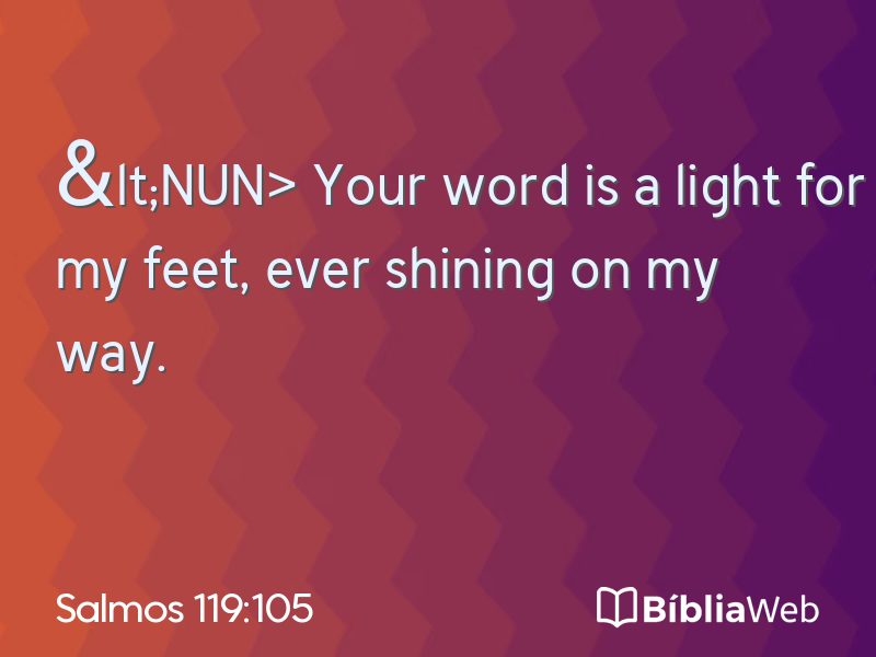 Salmos 119:105 em imagem para compartilhar
