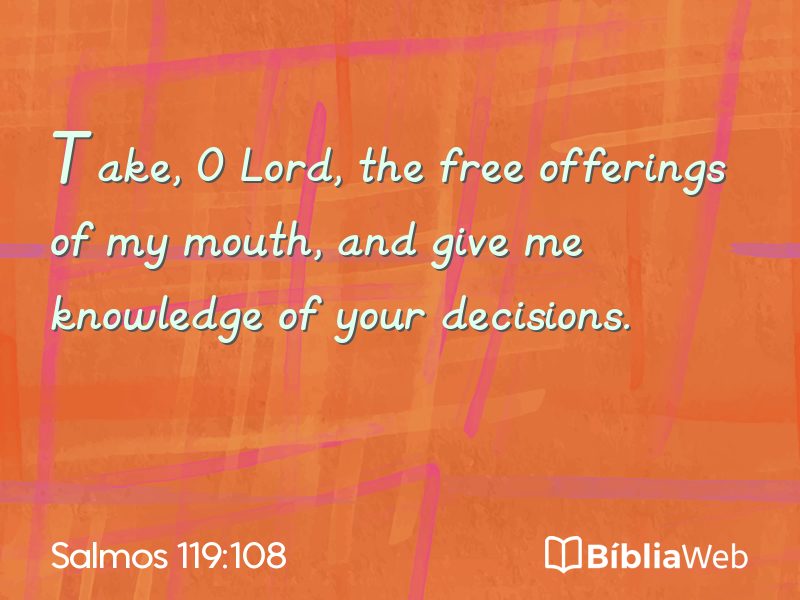 Salmos 119:108 em imagem para compartilhar