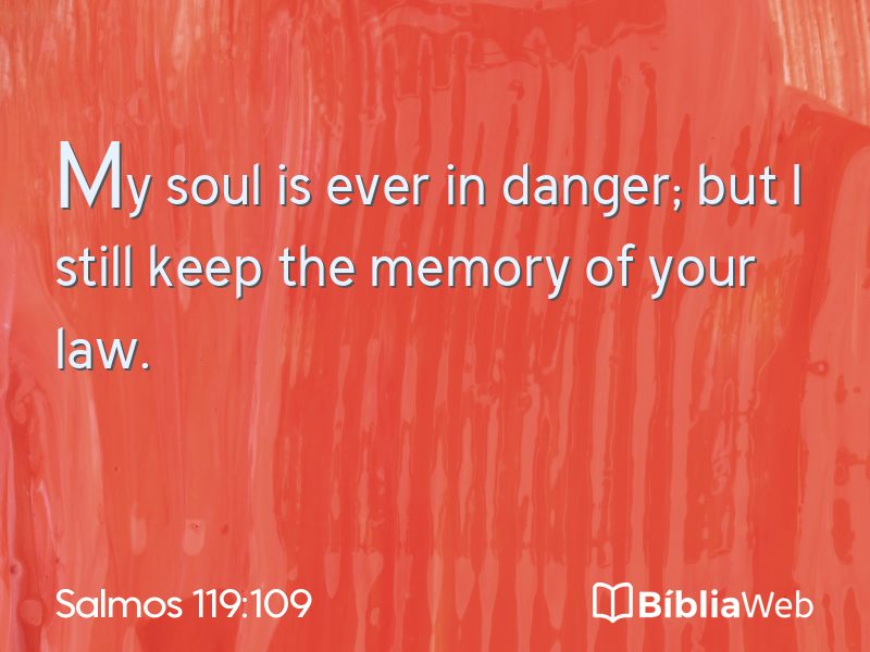 Salmos 119:109 em imagem para compartilhar