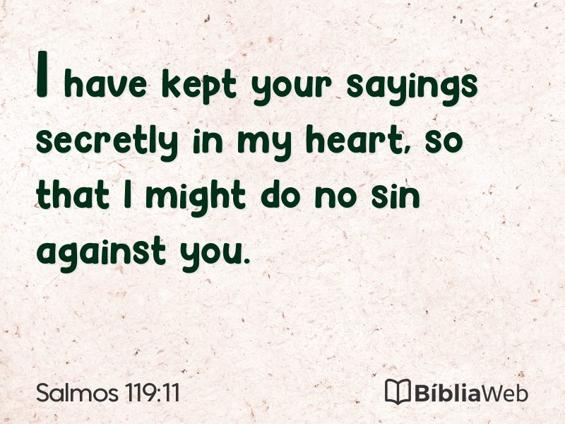Salmos 119:11 em imagem para compartilhar