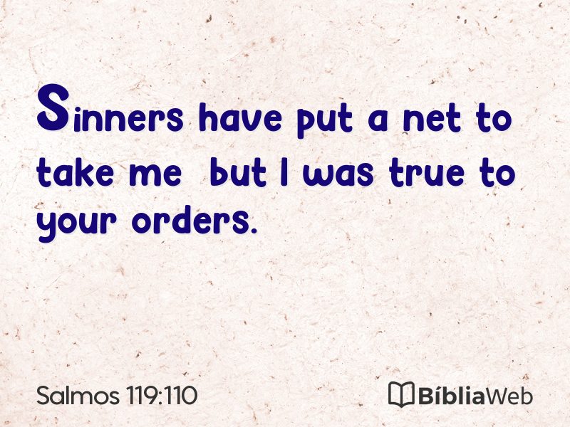 Salmos 119:110 em imagem para compartilhar