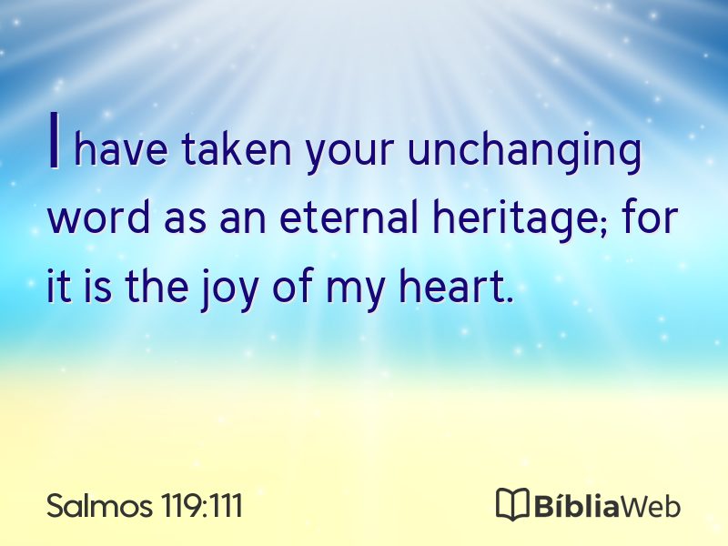 Salmos 119:111 em imagem para compartilhar