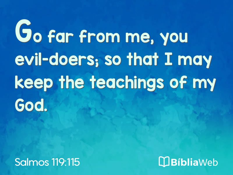 Salmos 119:115 em imagem para compartilhar