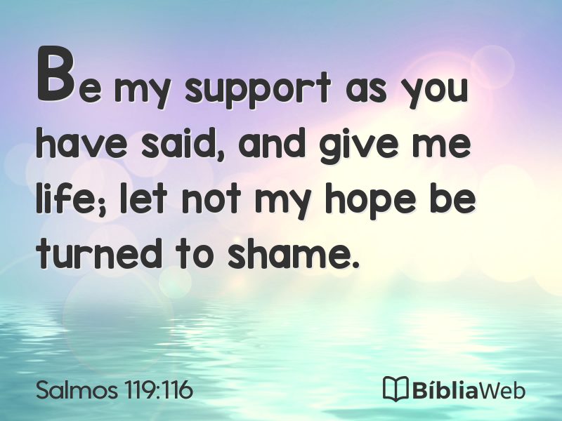 Salmos 119:116 em imagem para compartilhar